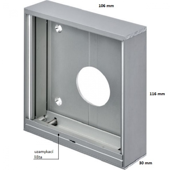 Krabice montážní nad omítku GARANT jeden modul hliníkový profil