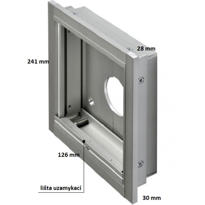 Krabice montážní pod omítku GARANT jeden modul hliníkový profil