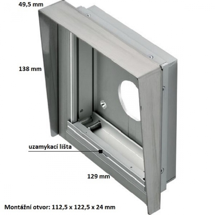 Krabice montážní pod omítku se stříškou GARANT jeden modul hliníkový profil