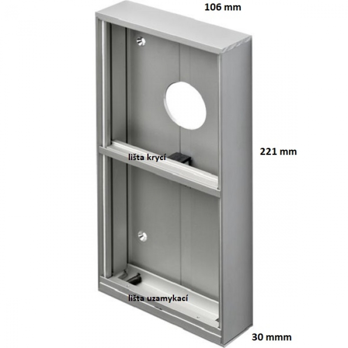 Krabice montážní nad omítku GARANT dva moduly hliníkový profil