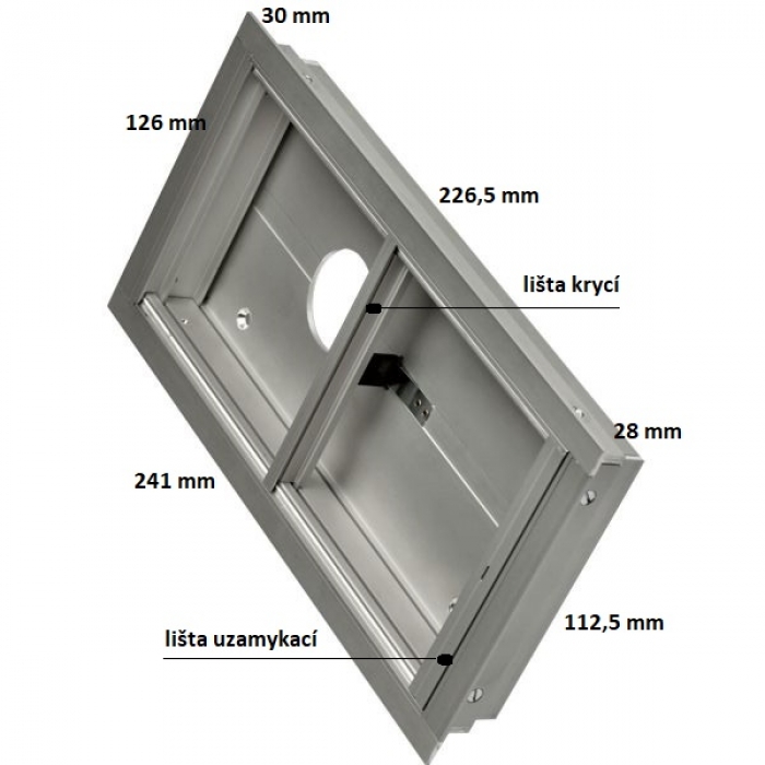 Krabice montážní pod omítku GARANT dva moduly hliníkový profil