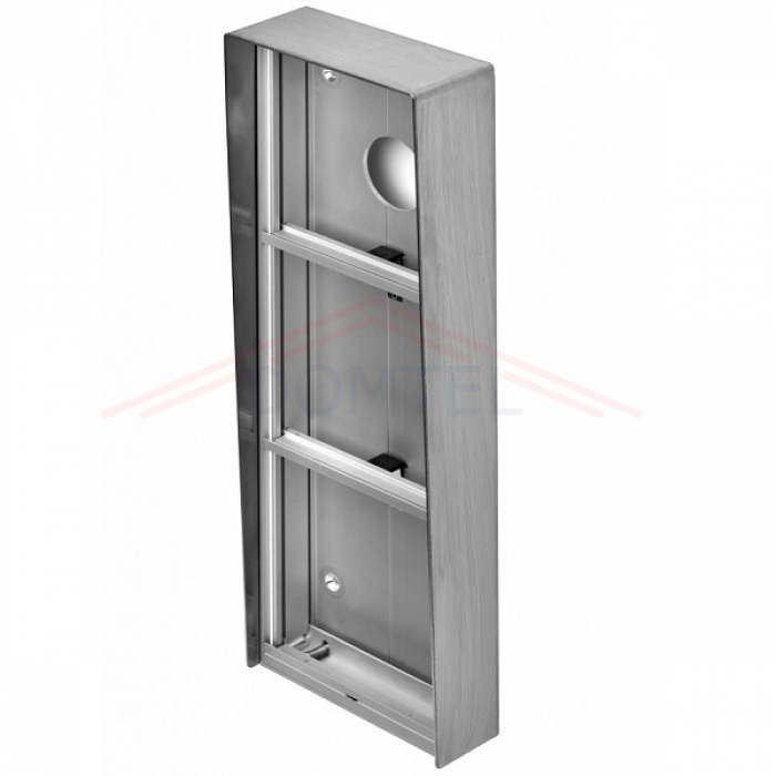 Krabice montážní nad omítku se stříškou GARANT tři moduly vertikální hliníkový profil