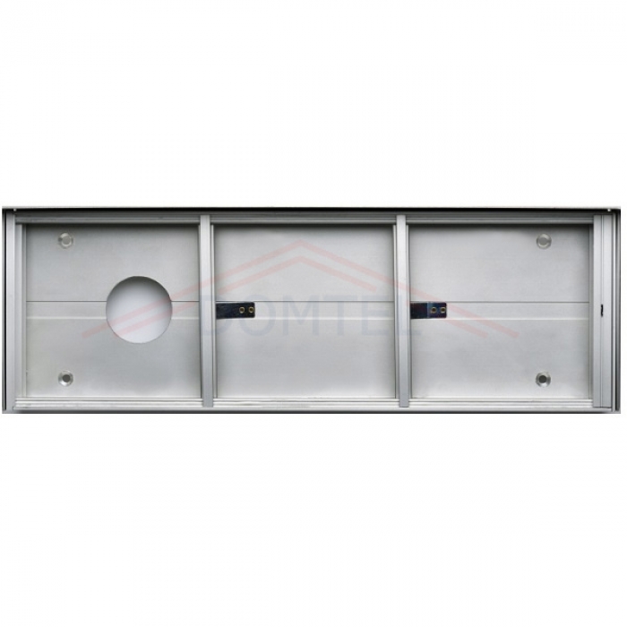 Krabice montážní nad omítku se stříškou GARANT tři moduly horizontální hliníkový profil