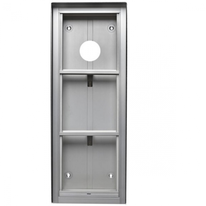 Krabice montážní pod omítku se stříškou GARANT tři moduly vertikální hliníkový profil