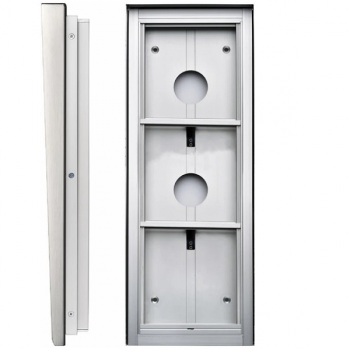 Krabice montážní pod omítku se stříškou GARANT tři moduly vertikální hliníkový profil