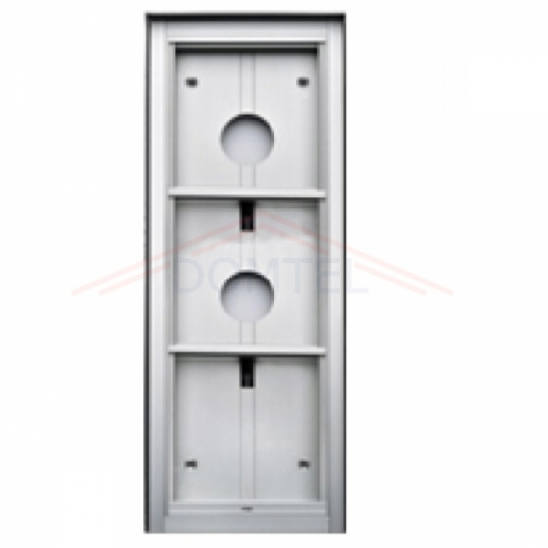 Krabice montážní pod omítku se stříškou GARANT tři moduly vertikální hliníkový profil