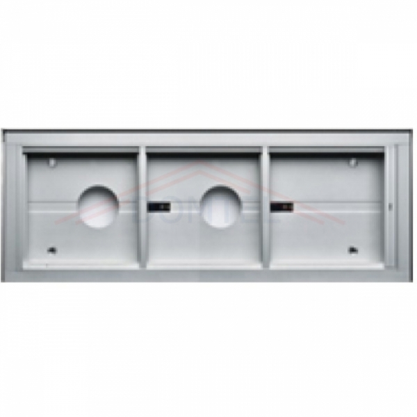 Krabice montážní pod omítku se stříškou GARANT tři moduly horizontální hliníkový profil