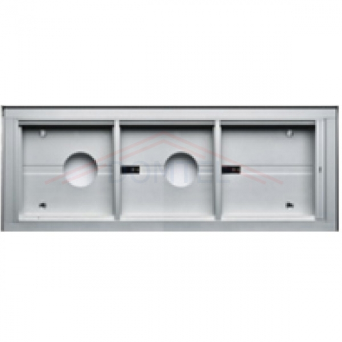 Krabice montážní pod omítku se stříškou GARANT tři moduly horizontální hliníkový profil