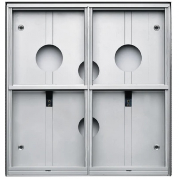 Krabice montážní nad omítku se stříškou GARANT čtyři moduly vertikální hliníkový profil