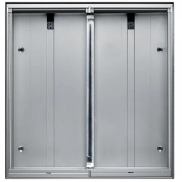 Krabice montážní nad omítku se stříškou GARANT čtyři moduly jmenovník vertikální hliníkový profil