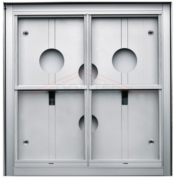 Krabice montážní pod omítku se stříškou GARANT čtyři moduly vertikální hliníkový profil