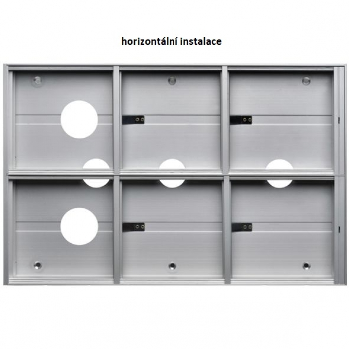 Krabice montážní nad omítku GARANT šest modulů hliníkový profil
