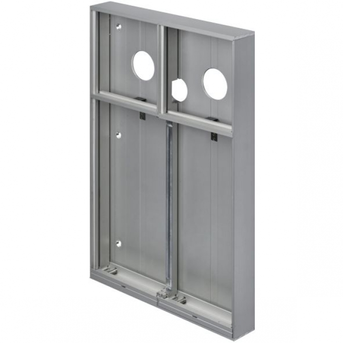 Krabice montážní nad omítku GARANT dva moduly a čtyřmodulový jmenovník hliníkový profil