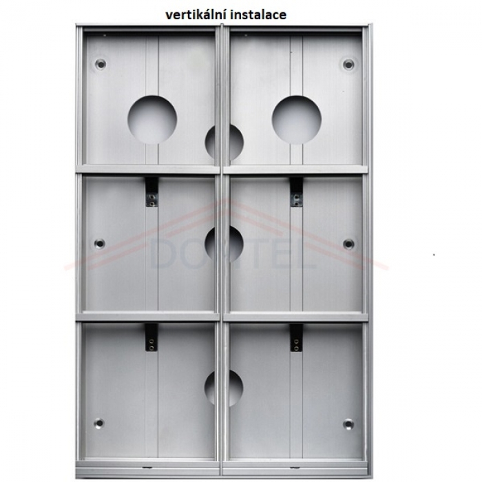 Krabice montážní nad omítku GARANT šest modulů hliníkový profil