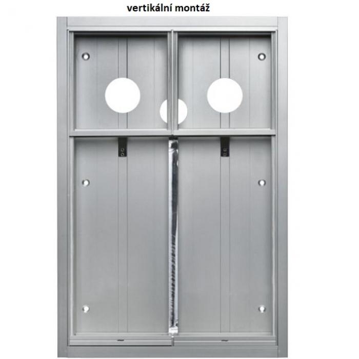 Krabice montážní pod omítku GARANT dva moduly a čtyřmodulový jmenovník hliníkový profil