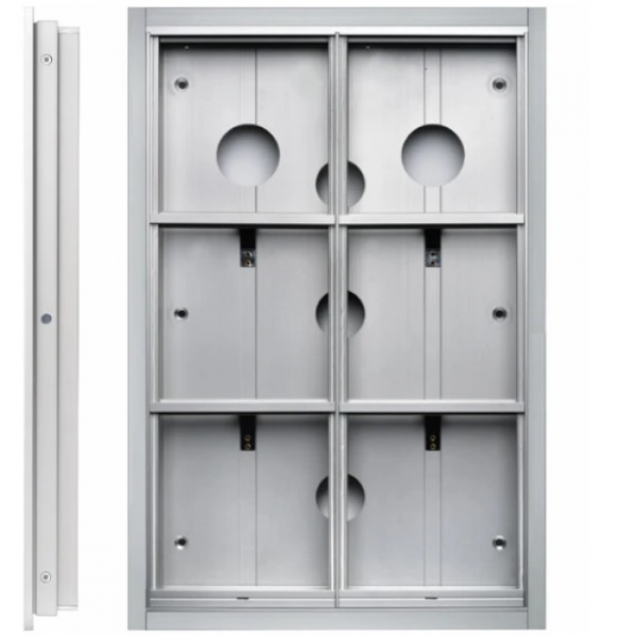 Krabice montážní pod omítku GARANT šest modulů hliníkový profil