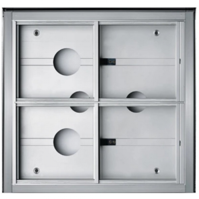 Krabice montážní pod omítku se stříškou GARANT čtyři moduly horizontální hliníkový profil