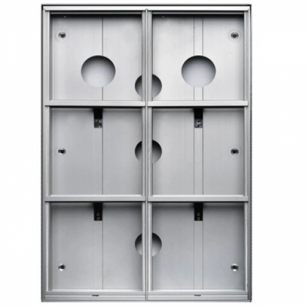 Krabice montážní nad omítku se stříškou GARANT šest modulů vertikální hliníkový profil