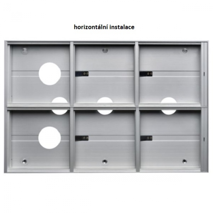 Krabice montážní pod omítku GARANT šest modulů hliníkový profil