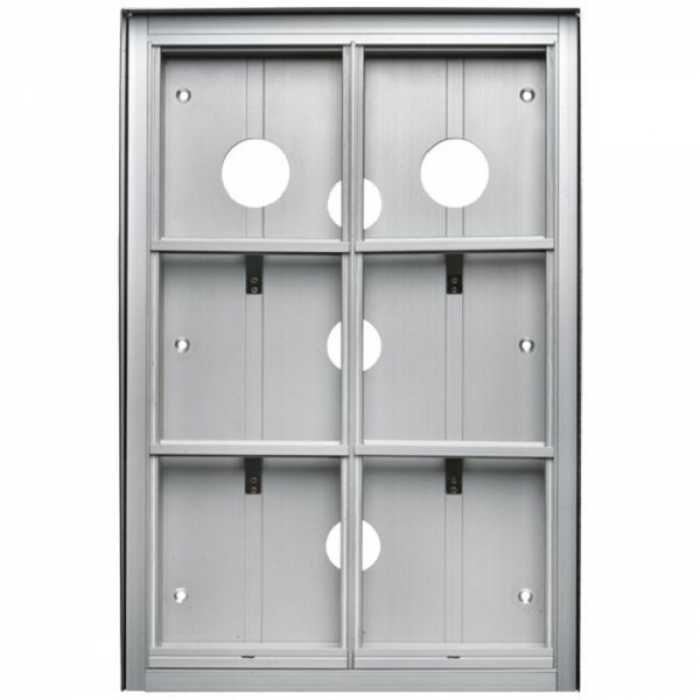 Krabice montážní pod omítku se stříškou GARANT šest modulů vertikální hliníkový profil