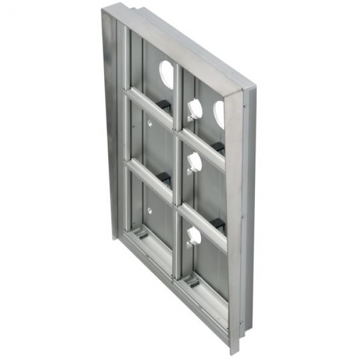 Krabice montážní pod omítku se stříškou GARANT šest modulů vertikální hliníkový profil