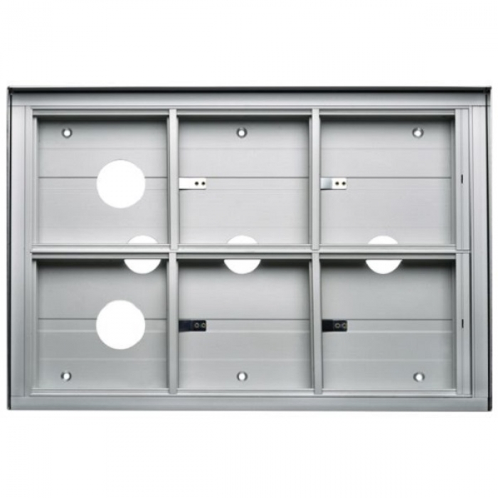 Krabice montážní pod omítku se stříškou GARANT šest modulů horizontální hliníkový profil