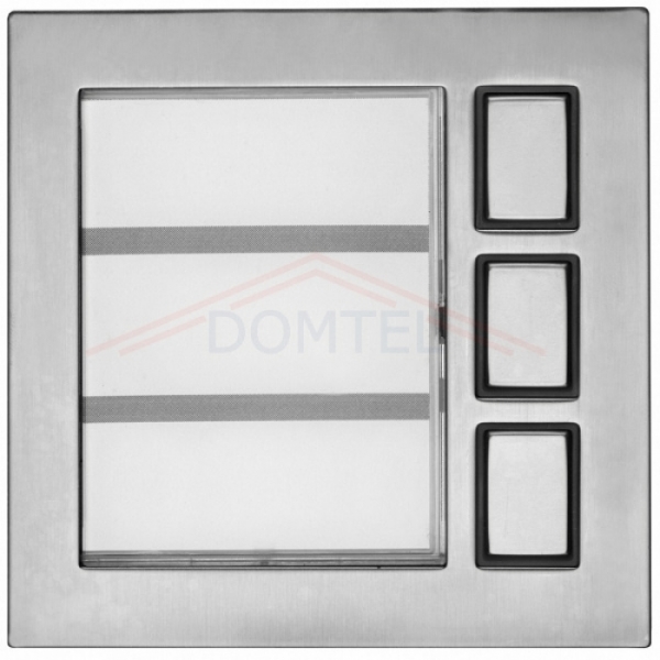 Tlačítka GARANT domácí telefony 2-BUS a videotelefony tři vyzváněcí tlačítka barva nerez