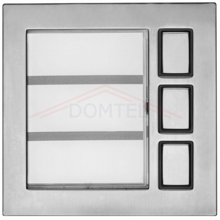 Tlačítka GARANT domácí telefony 2-BUS a videotelefony tři vyzváněcí tlačítka barva nerez