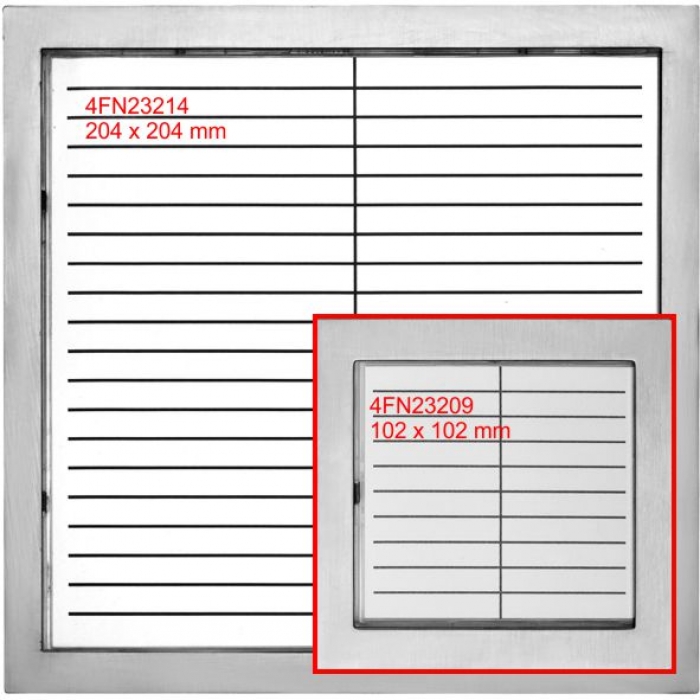 Jmenovník GARANT domácí telefony 2-BUS a videotelefony čtyři moduly barva nerez