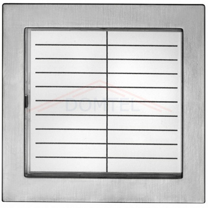 Jmenovník GARANT domácí telefony 2-BUS a videotelefony jeden modul barva nerez