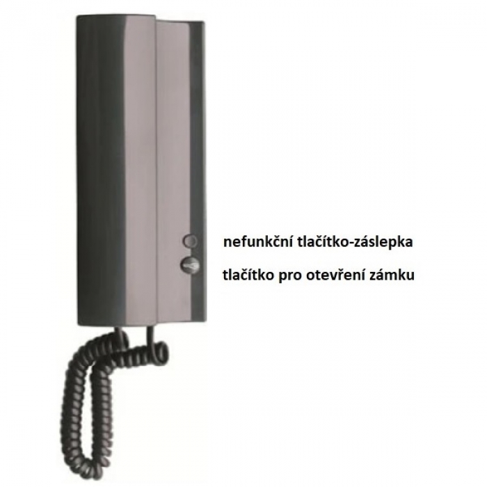 Domácí telefon DT01 ELEGANT TESLA 4+n vyzvánění bzučák, barva tmavě šedá