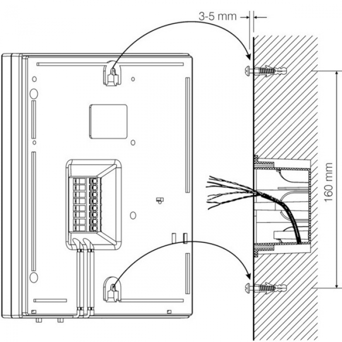 Domovní videotelefon DVT 05 ELEGANT TESLA VIDEO  3,5"barevný LCD displej, interkom, paměť SD karta, barva slonová kost