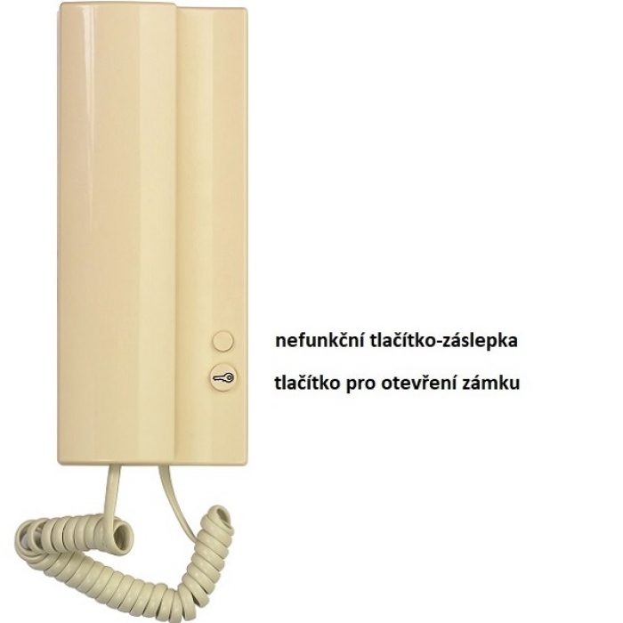 Domácí telefon DT01 ELEGANT TESLA 4+n vyzvánění bzučák, barva slonová kost