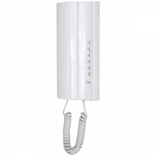 Domovní telefon DT03 ELEGANT TESLA 2-BUS interkom, regulace hlasitosti vyzvánění, barva bílá