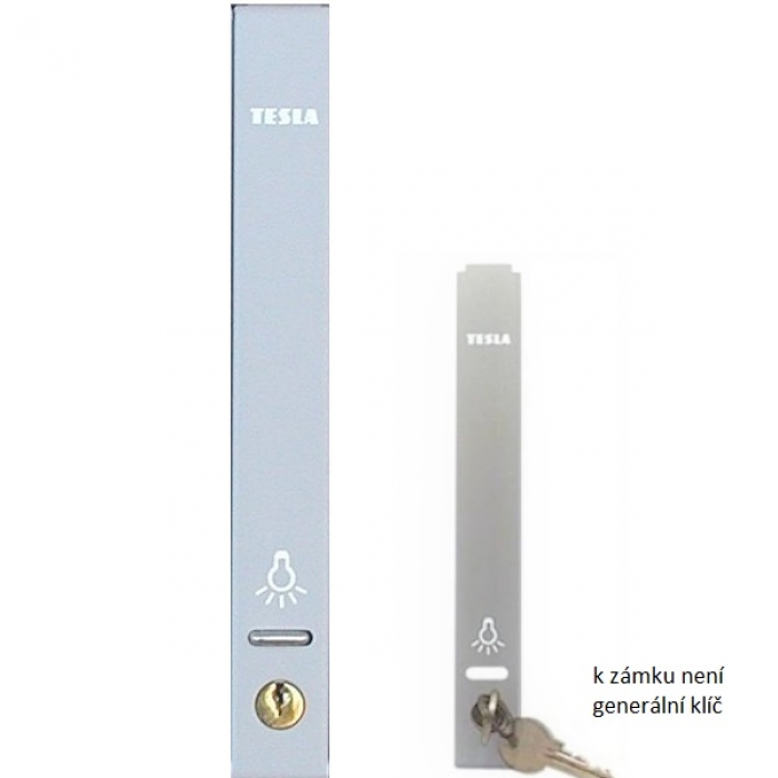 Lišta zámková domovní telefony TESLA 4+n TT 85 otvor na tlačítko osvětlení
