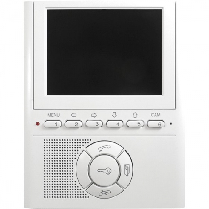 Domovní videotelefon DVT 45 TESLA VIDEO 5" barevný LCD displej, interkom, paměť SD karta, barva bílá