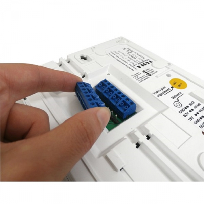 Domovní videotelefon DVT 45 TESLA VIDEO 5" barevný LCD displej, interkom, paměť SD karta, barva bílá