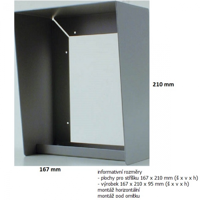 Stříška nad omítku domovní telefony GUARD jeden modul
