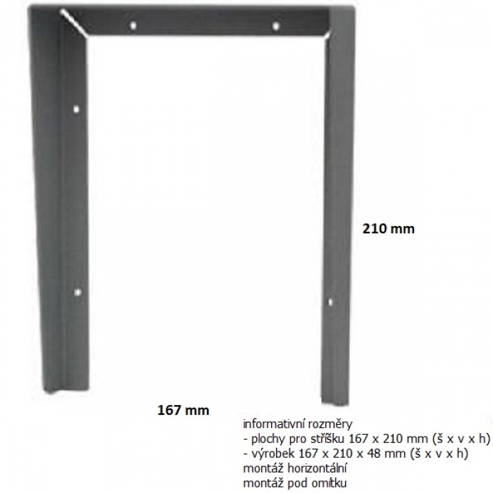 Stříška na krabici montážní pod omítku domovní telefony GUARD jeden modul