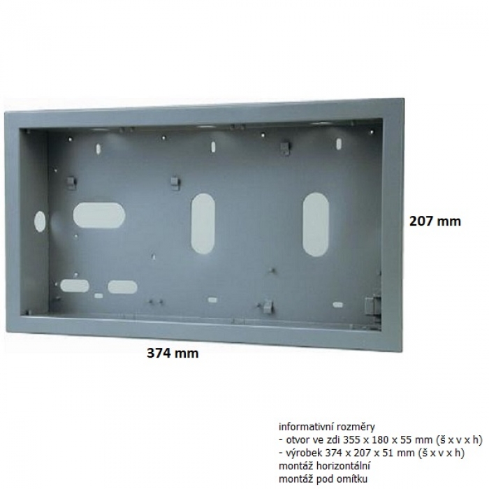 Krabice montážní pod omítku domovní telefony GUARD tři moduly