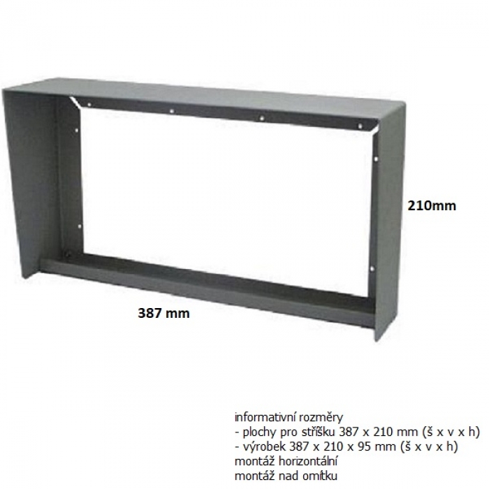 Stříška nad omítku domovní telefony GUARD tři moduly
