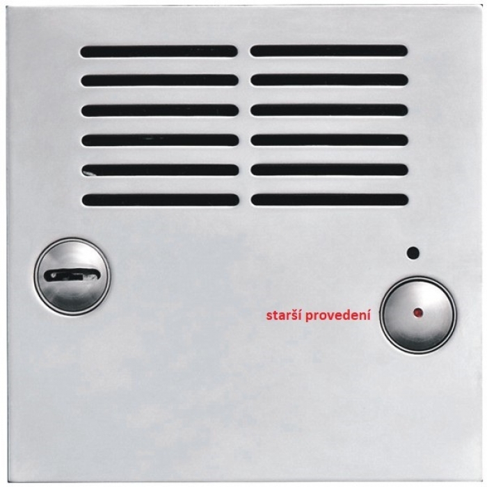 Elektrický vrátný hovorová jednotka domácí telefony TESLA 4+n bez  vyzváněcích tlačítek zámek barva nerez inox