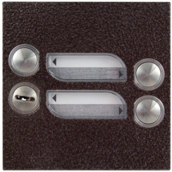 Tlačítka domácí telefony TESLA 4+n tři vyzváněcí tlačítka zámek barva antika měděná