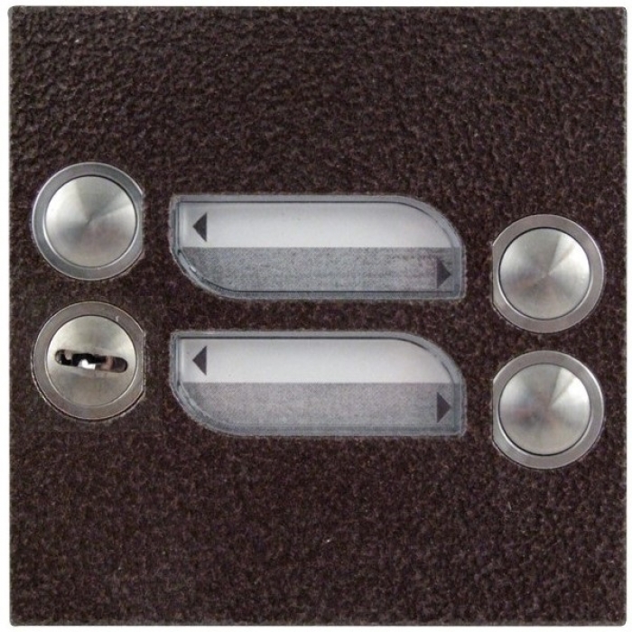 Tlačítka domácí telefony TESLA 4+n tři vyzváněcí tlačítka zámek barva antika měděná