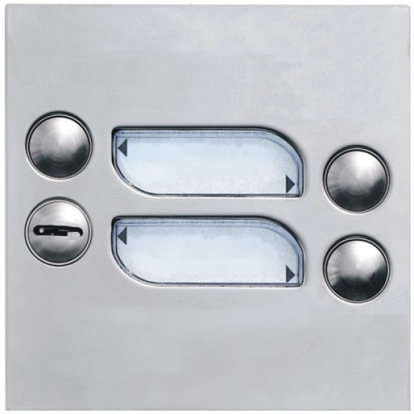 Tlačítka domácí telefony TESLA 4+n tři vyzváněcí tlačítka zámek barva nerez inox