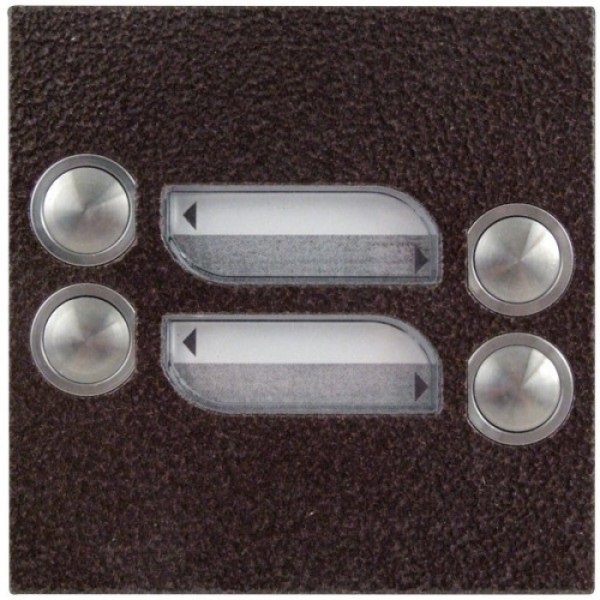 Tlačítka domácí telefony TESLA 4+n čtyři vyzváněcí tlačítka, barva antika měděná