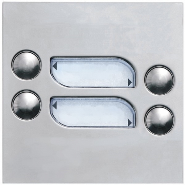 Tlačítka domácí telefony TESLA 4+n čtyři vyzváněcí tlačítka, barva nerez inox