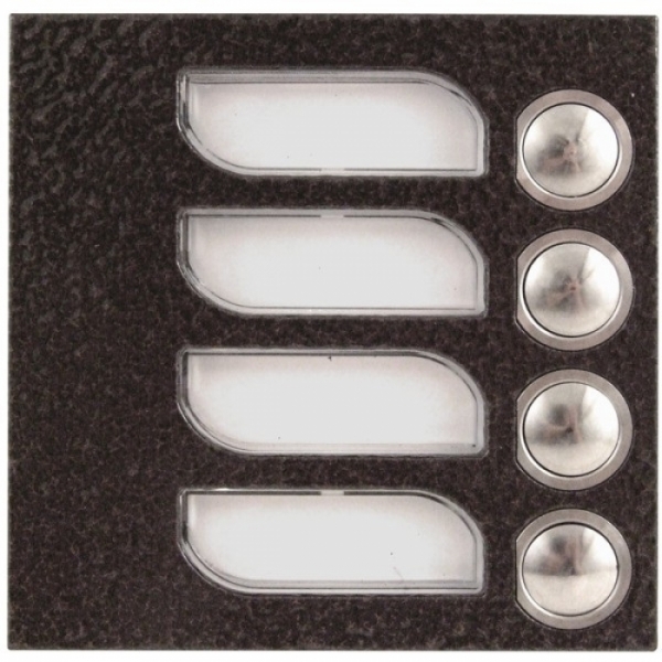 Tlačítka domácí telefony TESLA 4+n čtyři vyzváněcí tlačítka barva antika měděná