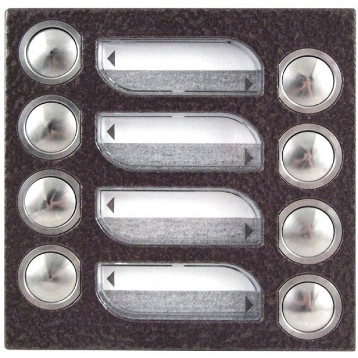 Tlačítka domácí telefony TESLA 4+n osm vyzváněcích tlačítek barva antika měděná