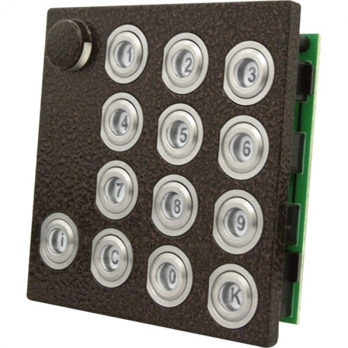 Číselnice tlačítková domácí telefony 2-BUS funkční a programovací tlačítka barva antika měděná